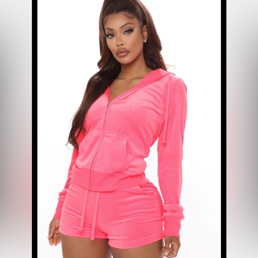 OG Trend Setter Tracksuit Set Neon Pink Fashion Nova
